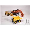 Image 1 : Selection of industrial die cast toys including a Hitachi EX8000 scoop shovel, note: missing tracks,