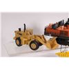 Image 2 : Selection of industrial die cast toys including a Hitachi EX8000 scoop shovel, note: missing tracks,