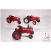 Image 1 : 3 Vintage ERTL 1/18th scale die cast tractors including Farmall Model H Row Crop, International 1450