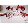 Image 3 : 3 Vintage pressed tin Tonka Toys including articulating grader with dual blades, T9 Dozer, and a cra