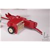 Image 4 : 3 Vintage pressed tin Tonka Toys including articulating grader with dual blades, T9 Dozer, and a cra