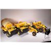 Image 1 : 4 Vintage pressed tin Tonka Toys including cement truck, dump truck, front end loader, and grader