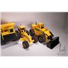 Image 3 : 4 Vintage pressed tin Tonka Toys including cement truck, dump truck, front end loader, and grader