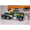 Image 2 : 3 pressed tin Nylint Toys including tanker tractor trailer, dump truck, and toy truck, note not comp