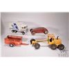 Image 1 : Selection of vintage Nylint toys including Roadster (missing top), U-Haul Trailer, grader (missing b