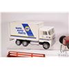 Image 2 : Selection of vintage Nylint toys including Roadster (missing top), U-Haul Trailer, grader (missing b