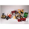 Image 1 : Selection of vintage pressed tin toys including Tonka tractors, trailers, etc