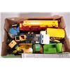 Image 2 : Selection of vintage pressed tin toys including Tonka fire engine, BuddyL school bus. Tonka stake tr