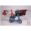 Image 1 : Selection of collectables including Barbie Vespa, 0 scale christmas train engine, not tested at time