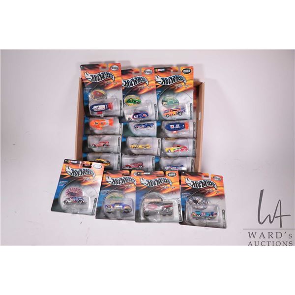 16 collectable Hot Wheels racing themed toys from 2001-2002