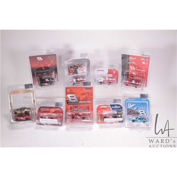 9 Action NASCAR collectable die cast toy cars, all cars driven by Dale Earnhardt Jr