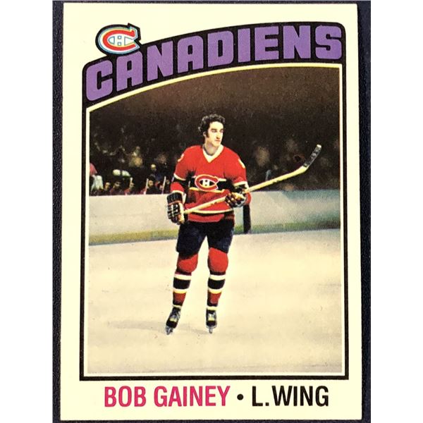 1976-77 TOPPS NHL HOCKEY BOB GAINEY (HOF)