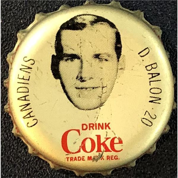 1964-65 COCA COLA NHL BOTTLE CAPS - DAVE BALON