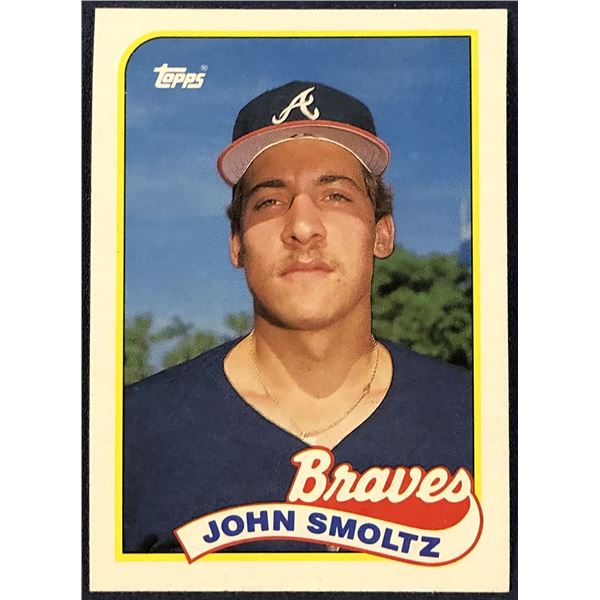 1989 TOPPS JOHN SMOLTZ (HOF) ROOKIE CARD