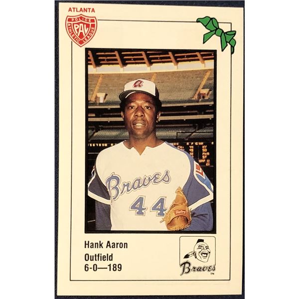 1981 ATLANTA BRAVES POLICE - HANK AARON (HOF)