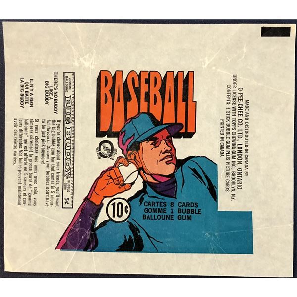 1972 O-PEE-CHEE BASEBALL WRAPPER
