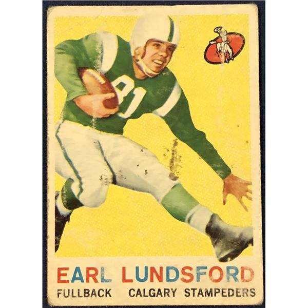 1959 O-PEE-CHEE CFL FOOTBALL EARL LUNSFORD (HOF)