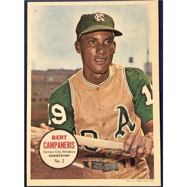 1967 TOPPS BASEBALL POSTER INSERT - BERT CAMPANERIS