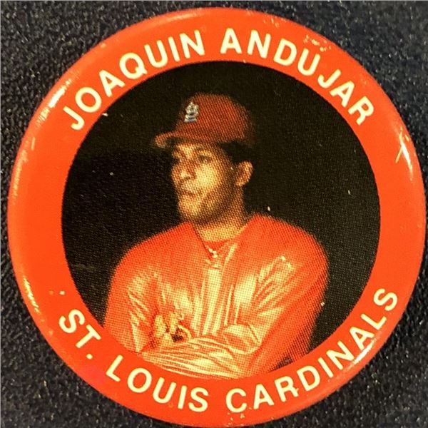1984 FUN FOODS MLB BASEBALL PIN - JOAQUIN ANDUJAR