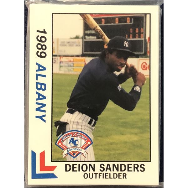 1989 BEST CARDS MiLB ALBANY YANKEES TEAM SET (DEION SANDERS, JIM LEYRITZ)