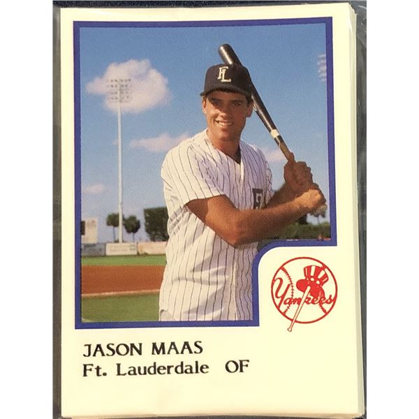 1986 PRO CARDS MiLB FT. LAUDERDALE YANKEES TEAM SET (JASON MAAS)
