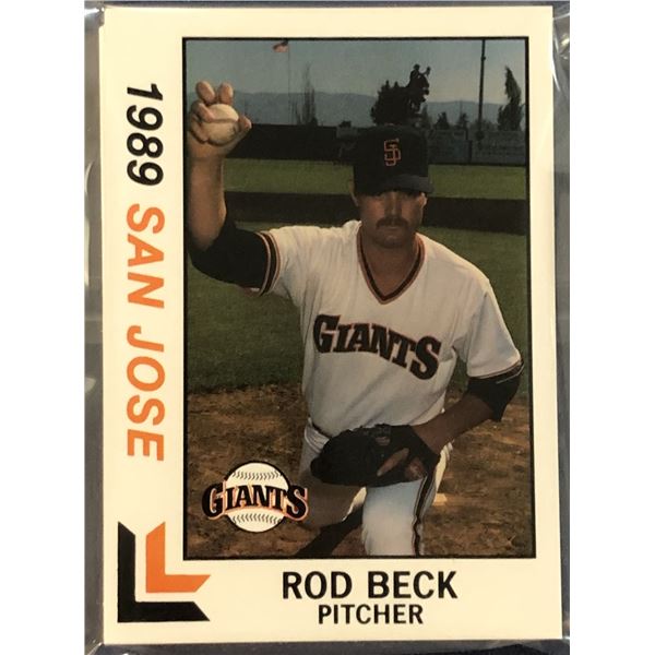 1989 BEST CARDS MiLB SAN JOSE GIANTS TEAM SET (ROD BECK)