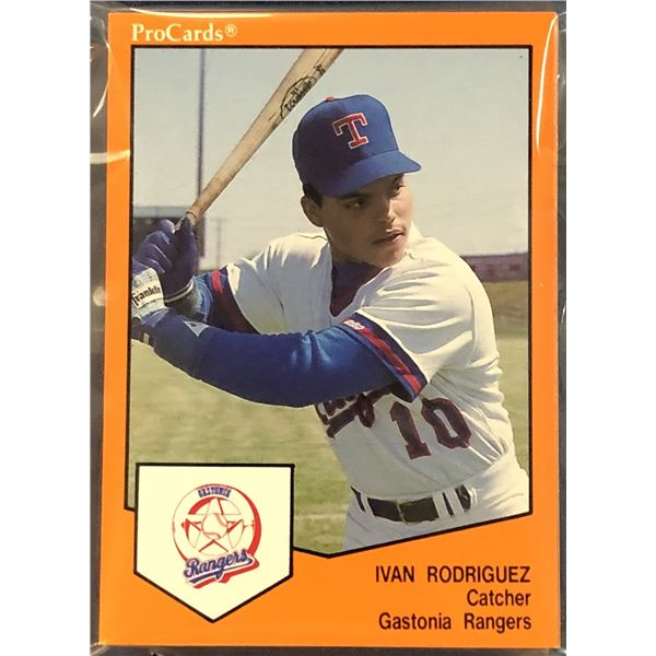 1989 PRO CARDS MiLB GASTONIA RANGERS TEAM SET (PUDGE RODRIGUEZ)