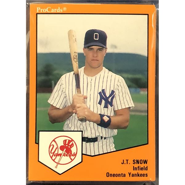 1989 PRO CARDS MiLB ONEONTA YANKEES TEAM SET (JT SNOW)
