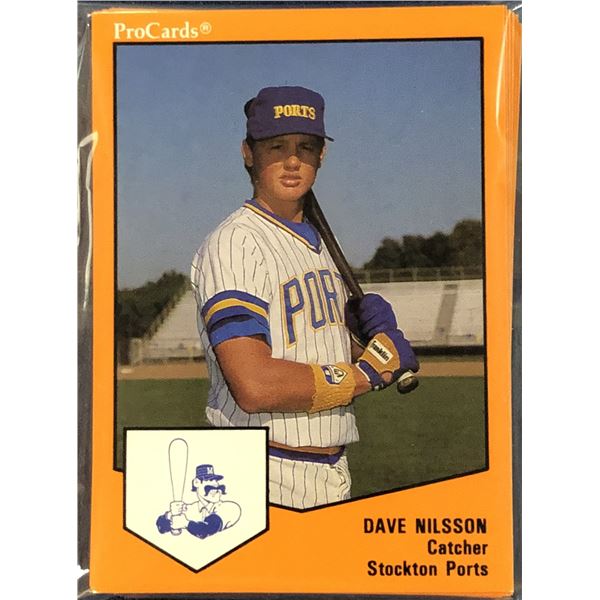 1989 PRO CARDS MiLB STOCKTON PORTS TEAM SET (NILSSON, JAHA)