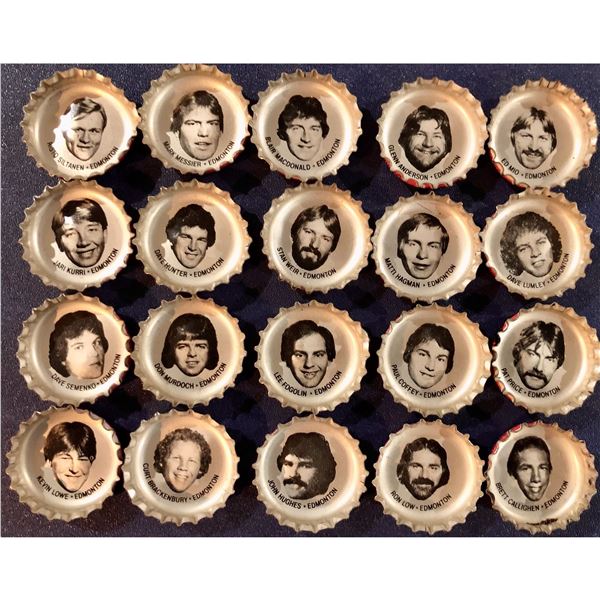 1980-81 PEPSI NHL CAPS - EDMONTON OILERS TEAM SET (20)