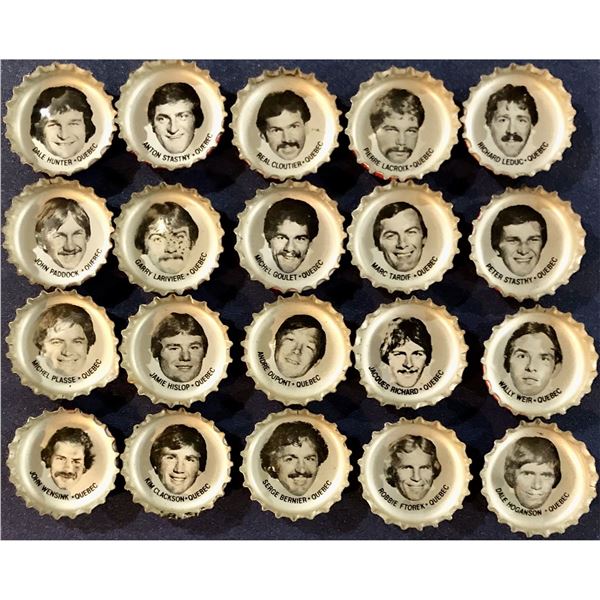 1980-81 PEPSI NHL CAPS - QUEBEC NORDIQUES TEAM SET (20)