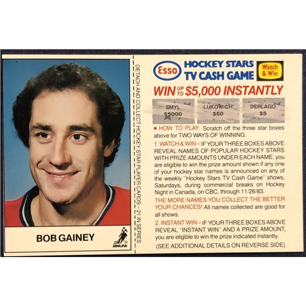 1983-84 ESSO NHL BOB GAINEY (HOF)