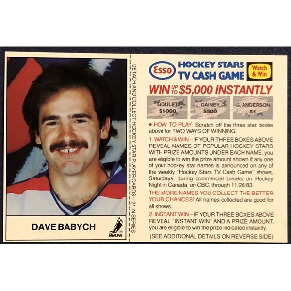 1983-84 ESSO NHL DAVE BABYCH