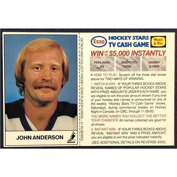 1983-84 ESSO NHL JOHN ANDERSON