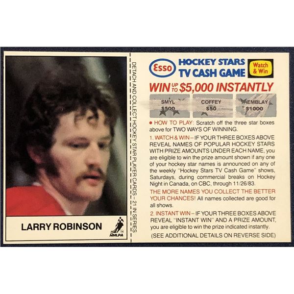 1983-84 ESSO NHL LARRY ROBINSON (HOF)