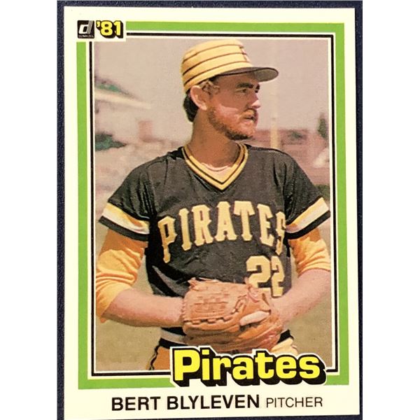 1981 DONRUSS BASEBALL BERT BLYLEVEN (HOF)