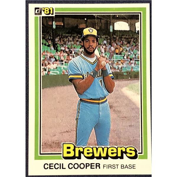 1981 DONRUSS BASEBALL CECIL COOPER
