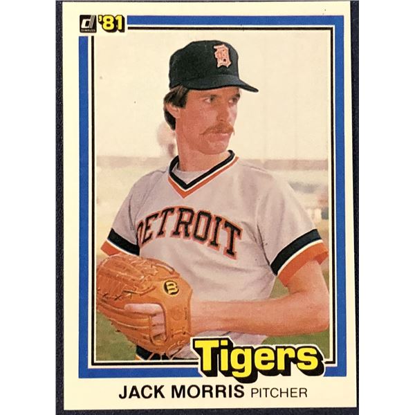 1981 DONRUSS BASEBALL JACK MORRIS (HOF)