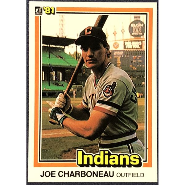 1981 DONRUSS BASEBALL JOE CHARBONEAU ROOKIE CARD