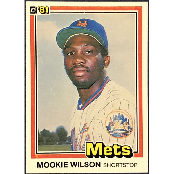 1981 DONRUSS BASEBALL MOOKIE WILSON ROOKIE CARD