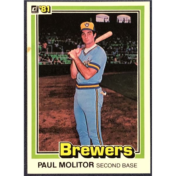 1981 DONRUSS BASEBALL PAUL MOLITOR (HOF)