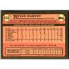 Image 2 : 1989 TOPPS BRYAN HARVEY ROOKIE CARD