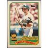 Image 1 : 1989 TOPPS WALT WEISS ROOKIE CARD
