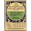 Image 2 : 1975-76 TOPPS NBA BASKETBALL MEL DAVIS