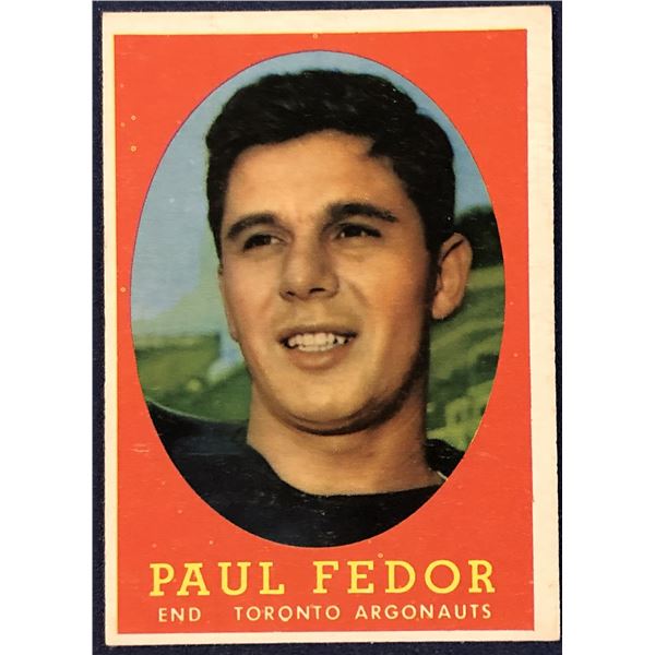 1958 O-PEE-CHEE CFL FOOTBALL PAUL FEDOR