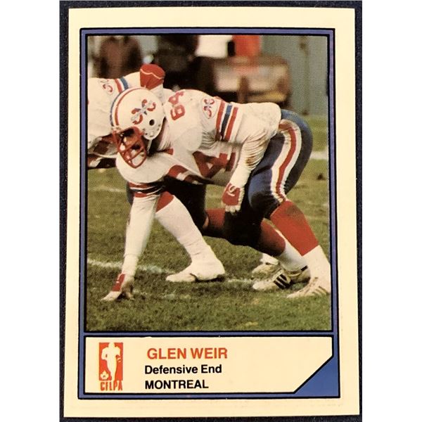 1984 JOGO CFL FOOTBALL GLEN WEIR