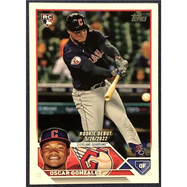 2023 TOPPS OSCAR GONZALEZ ROOKIE CARD