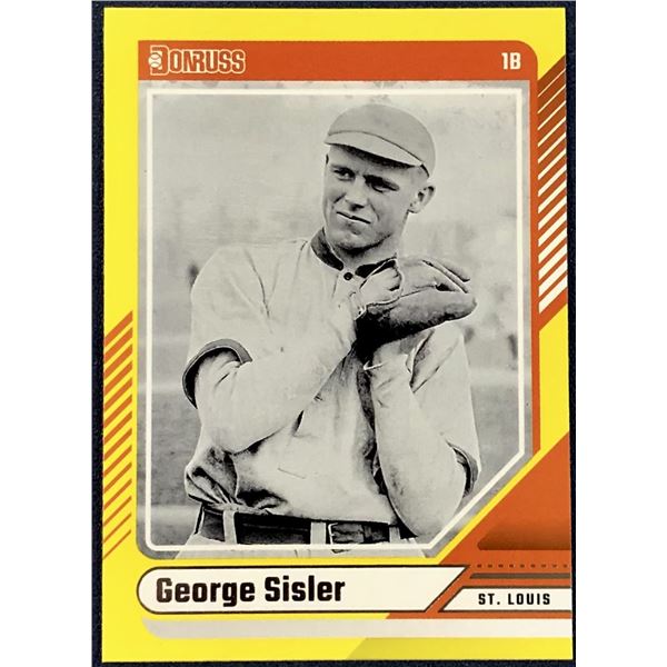 2024 DONRUSS YELLOW SPLASH GEORGE SISLER (HOF)