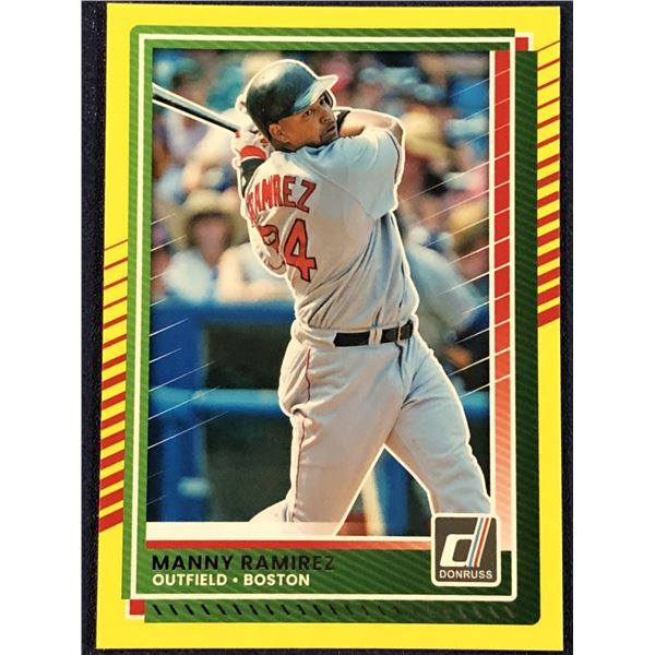 2025 DONRUSS BASEBALL YELLOW FLASH MANNY RAMIREZ (HOF)
