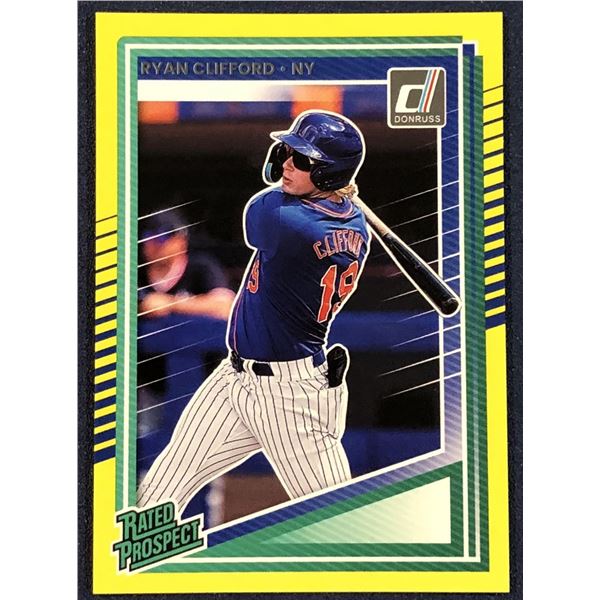 2025 DONRUSS BASEBALL YELLOW FLASH RYAN CLIFFORD ROOKIE CARD